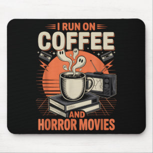 Tapis De Souris Fantôme de films d'horreur et de café des années 8