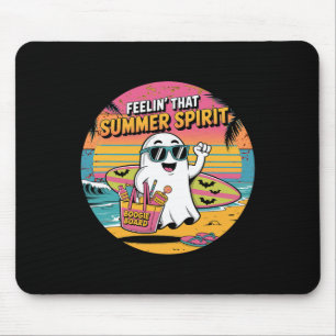 Tapis De Souris Fantômes de surf d'Halloween d'été de Summerween