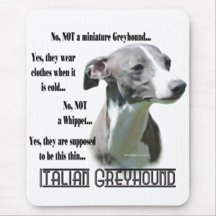 Tapis De Souris FAQ de lévrier italien