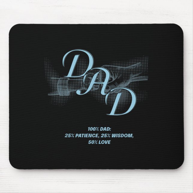 Tapis De Souris Father's Day Gift – Patience Wisdom Love Dad Quote (Devant)