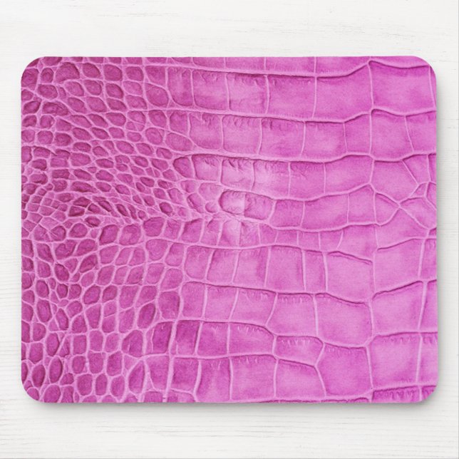 Tapis De Souris Faux Cuir Rose Chaud (Devant)