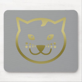Tapis De Souris Faux Gold Chat Face - Couleur arrière - plan perso