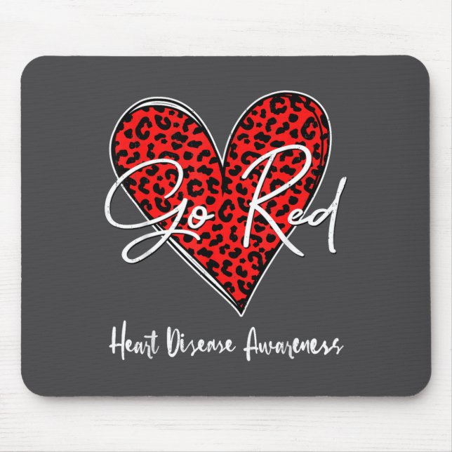 Tapis De Souris February Is Red Heart Health Heart Disease Awarene (Devant)