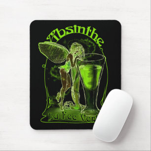 Tapis De Souris Fée de Verte d'honoraires de La d'absinthe avec l