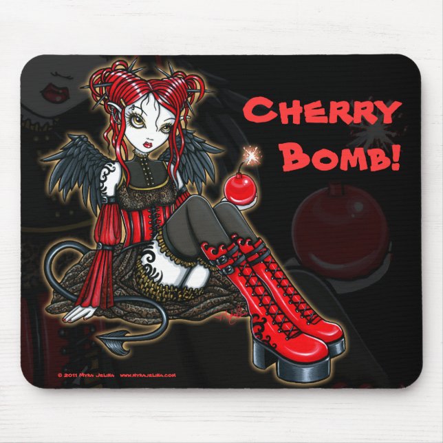 Tapis De Souris Fée gothique Mousepad de diable de "Abigaïl" (Devant)
