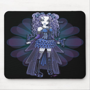 Tapis De Souris Fée pourpre Mousepad de papillon de tatouage de