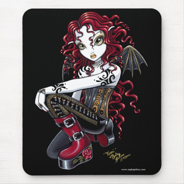 Tapis De Souris Fée rouge Mousepad de tatouage de Terri (Devant)