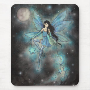 Tapis De Souris Fée scintillante de décembre Fantaisie artistique