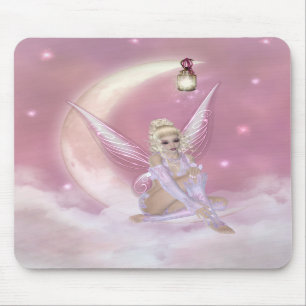 Tapis De Souris Fée sur la lune - imaginaire Mousepad