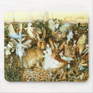 Tapis De Souris Fées et lapin