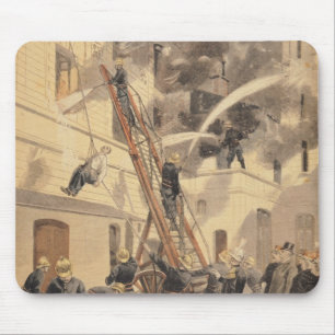 Tapis De Souris Felix Faure avec les pompiers