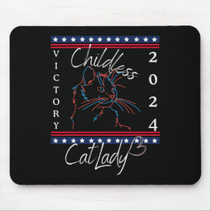Tapis De Souris Feministe Patriotique 2024 Chat Lady Enfant '2