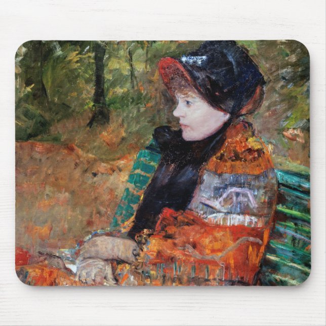 Tapis De Souris Femme assise sur le banc, Mary Cassatt (Devant)