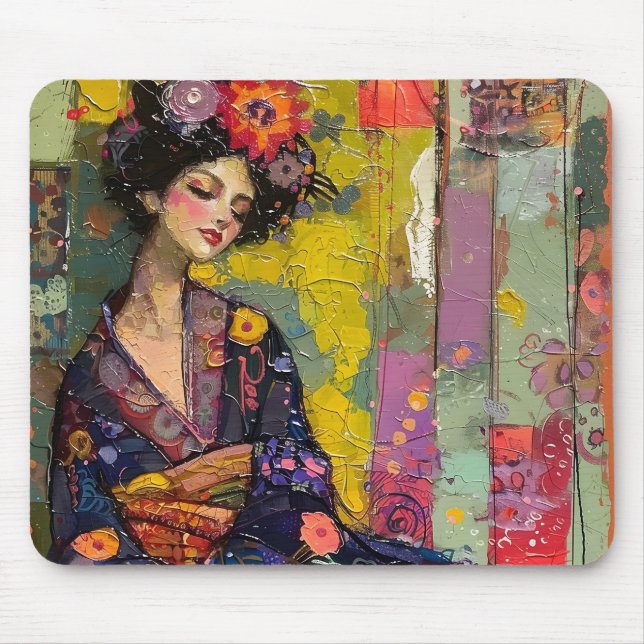 Tapis De Souris Femme bénie en Kimono (Devant)
