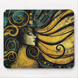 Tapis De Souris Femme céleste Art Nouveau #3