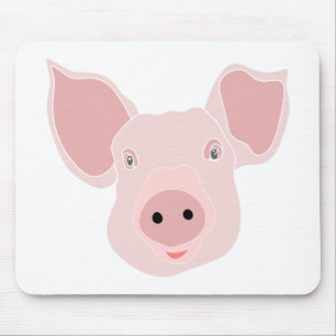 Tapis De Souris Femme d'agriculteur amoureuse de cochons mignons f
