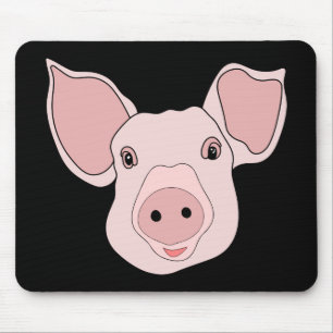 Tapis De Souris Femme d'agriculteur amoureuse des cochons mignons 