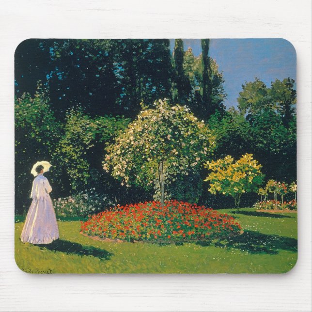 Tapis De Souris Femme dans un jardin, Monet (Devant)