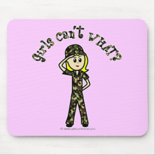 Tapis De Souris Femme de l'armée blonde