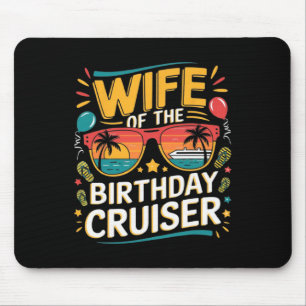 Tapis De Souris Femme du croiseur d'anniversaire Croisière d'anniv