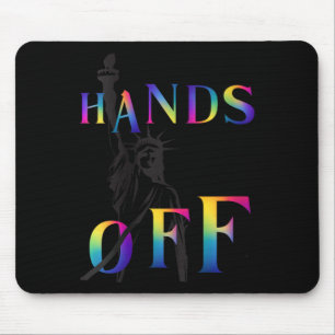 Tapis De Souris Femme Mains De Résistance Rainbow Statue De Libe
