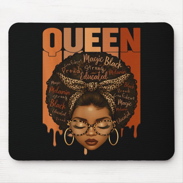 Tapis De Souris Femme noire éduquée Mois de l'histoire des Noirs f (Devant)