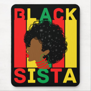 Tapis De Souris Femme noire Melanin Sista Love