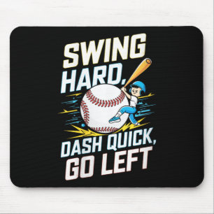 Tapis De Souris Femme Swing Hard, Dash Quick, Go Left - Athlétisme