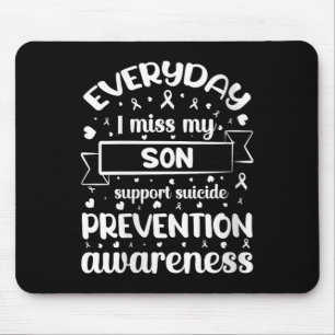 Tapis De Souris Femmes Chaque Jour Je Manque Mon Fils Soutien Suic