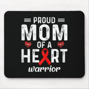 Tapis De Souris Femmes Fier Maman D'Un Coeur Guerrier Maladie Card