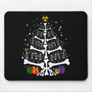 Tapis De Souris Femmes Radiologie Squelette Arbre de Noël Technici