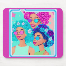 Femmes super avec des fleurs Souris