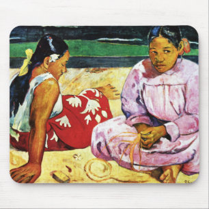 Tapis De Souris Femmes tahitiennes sur la plage de Paul Gauguin