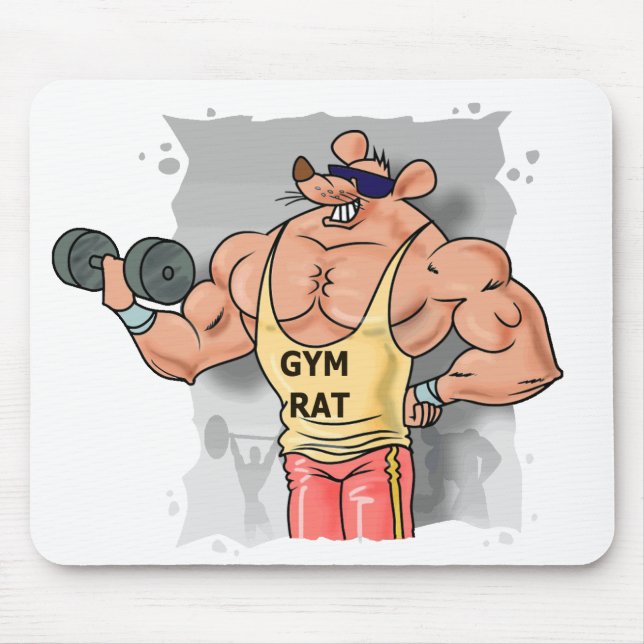 Tapis De Souris Fer de pompage Mousepad de rat de gymnase (Devant)