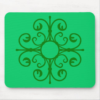 Tapis De Souris Fer vert orné sur le Mousepad vert