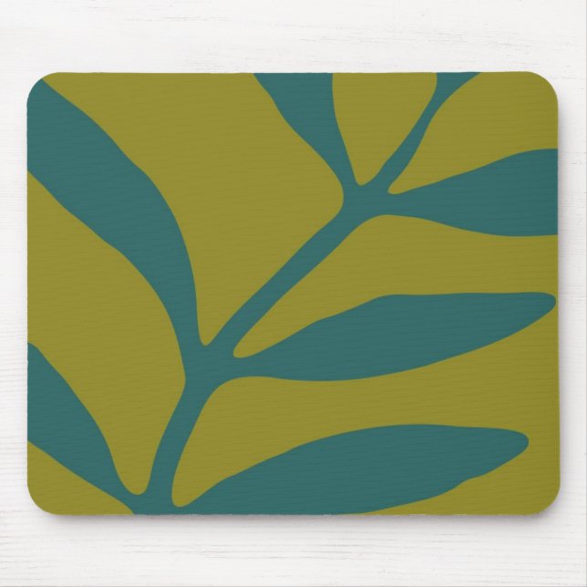 Tapis De Souris Ferine turquoise sur ardoise (Devant)