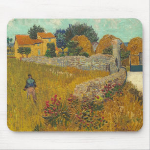 Tapis De Souris Ferme de Vincent van Gogh   en Provence, 1888