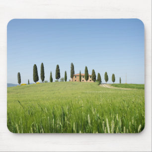 Tapis De Souris Ferme en Toscane avec le mousepad de cyprès
