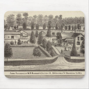 Tapis De Souris Fermes et résidences de WR Blodgett et du GC Daub