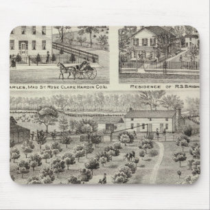 Tapis De Souris Fermes et résidences du comté de Hardin et du Ca