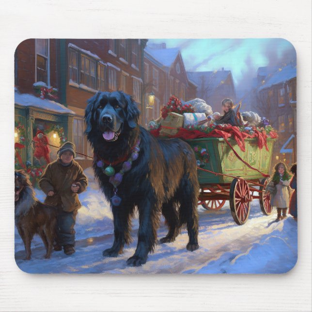 Tapis De Souris Festin de Noël à Terre-Neuve (Devant)