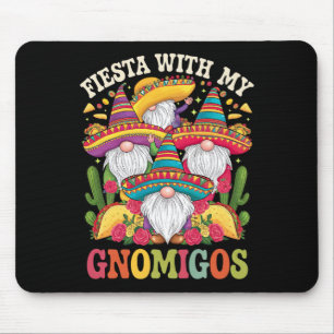 Tapis De Souris Fête avec mes Gnomigos Gnome Cinco De Mayo