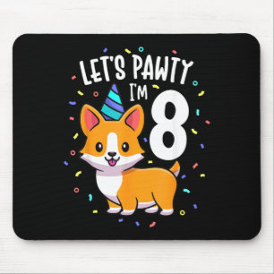 Tapis De Souris Fête d'anniversaire de 8 ans pour un amateur de Co