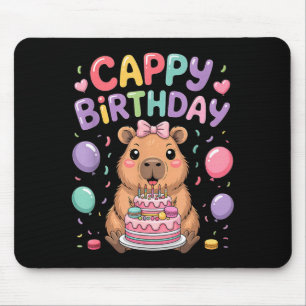 Tapis De Souris Fête d'anniversaire de fille enfants animal mignon