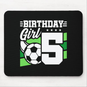 Tapis De Souris Fête de football de 5 ans pour fille de 5 ans