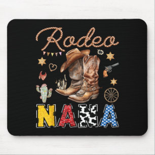 Tapis De Souris Fête de garçon d'anniversaire Cowboy Western Rodeo