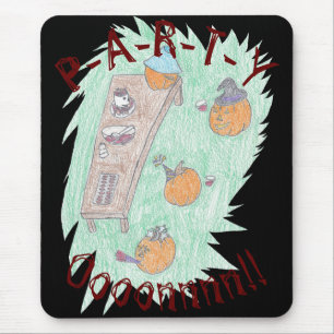 Tapis De Souris Fête de la citrouille !
