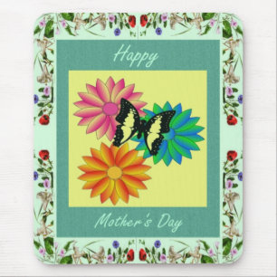 Tapis De Souris Fête des mères de l'odeur florale Mousepad