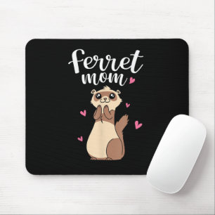 Tapis De Souris Fête des Mères Femme Mignonne Belette Furet Maman