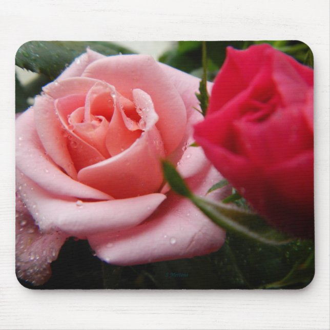 Tapis De Souris Fête des mères rose et rouge rose (Devant)